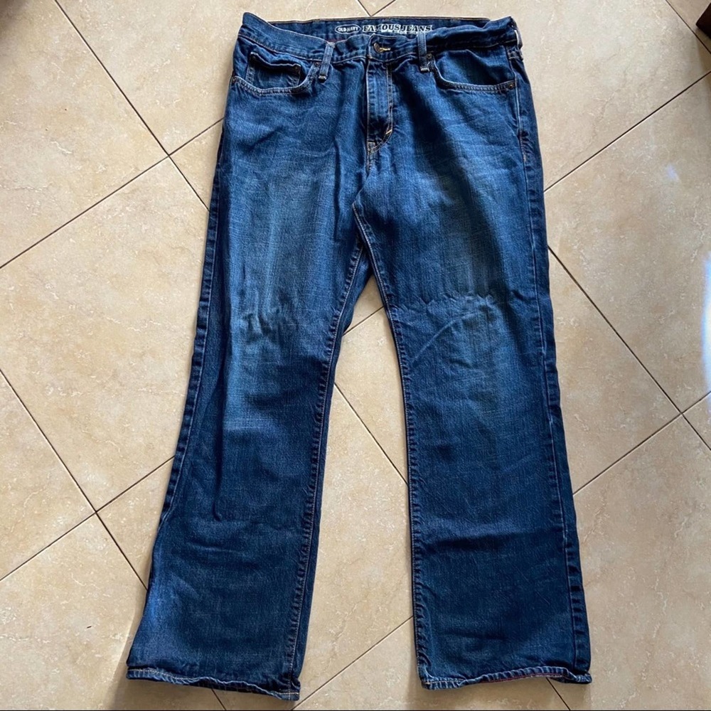 Old navy dark wash bootcut jeans size 36x32